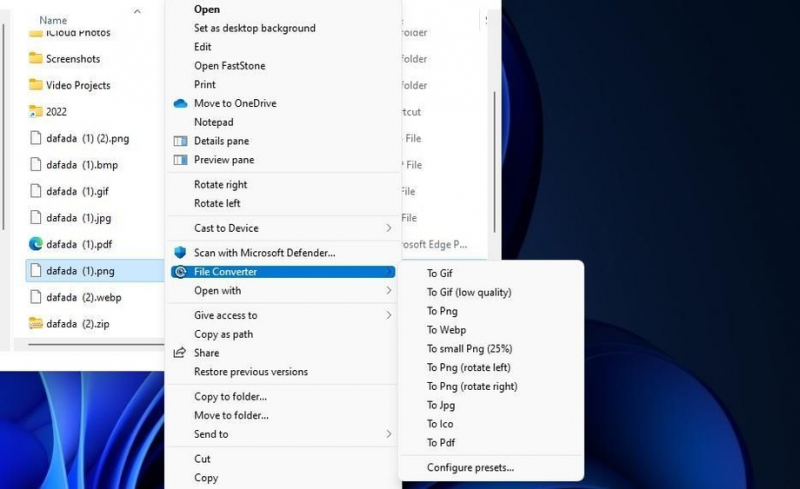Как добавить параметры преобразования изображения в контекстное меню Windows 11