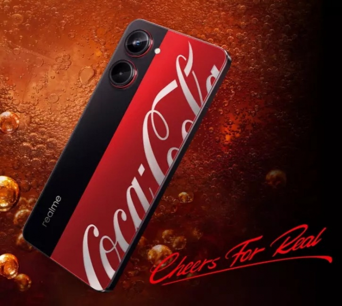 За неделю до анонса в Сеть утекли фото смартфона Realme Coca-Cola Edition (фото)