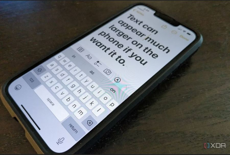 Как изменить размер текста на iPhone
