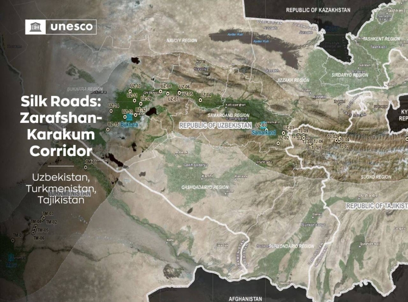 Зарафшан-Каракумский коридор Великого шелкового пути внесен в список Всемирного наследия ЮНЕСКО