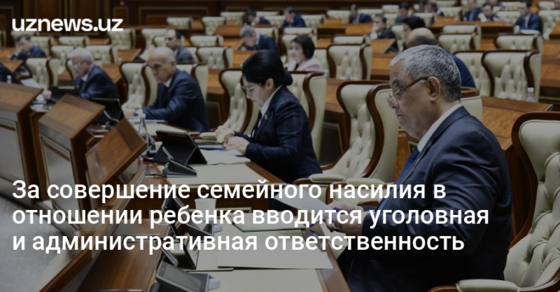 За совершение семейного насилия в отношении ребенка вводится уголовная и административная ответственность