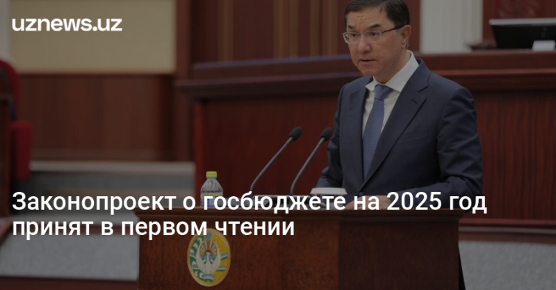 Законопроект о госбюджете на 2025 год принят в первом чтении