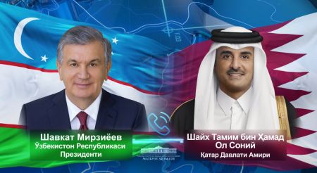 Президент Узбекистана и эмир Катара по телефону обсудили вопросы стратегического партнерства