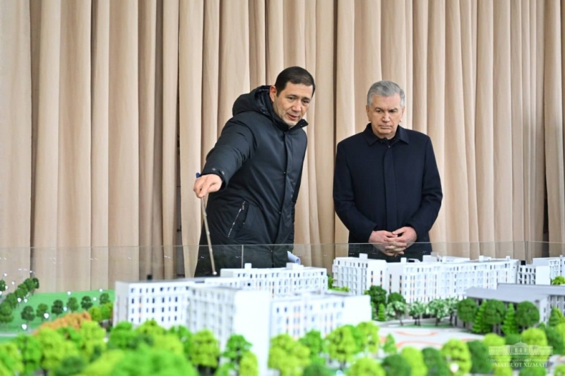Стеклянный мост и музыкальный фонтан. Президенту Узбекистана представили проект «Чарвакские ворота». Видео