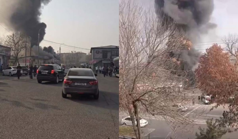 Пожар на рынке «Кадышева». Огонь потушили за несколько минут. Видео