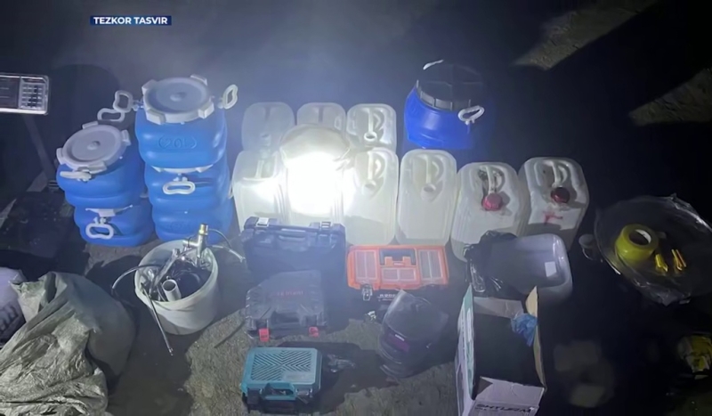 В Узбекистане ликвидировали нарколабораторию с наркотиками и оборудованием на миллион долларов. Видео 